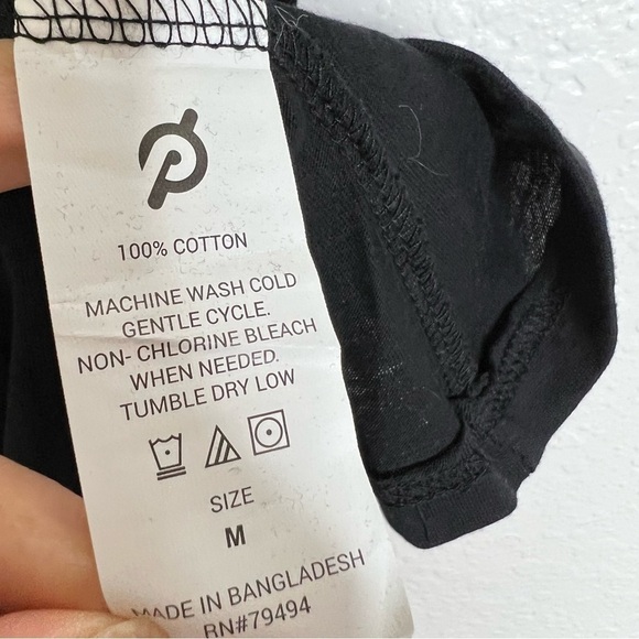 Peloton Shirt Black Medium Top Cycling Bike 100 Century Short Sleeve Unisex B28 - Picture 5 of 7